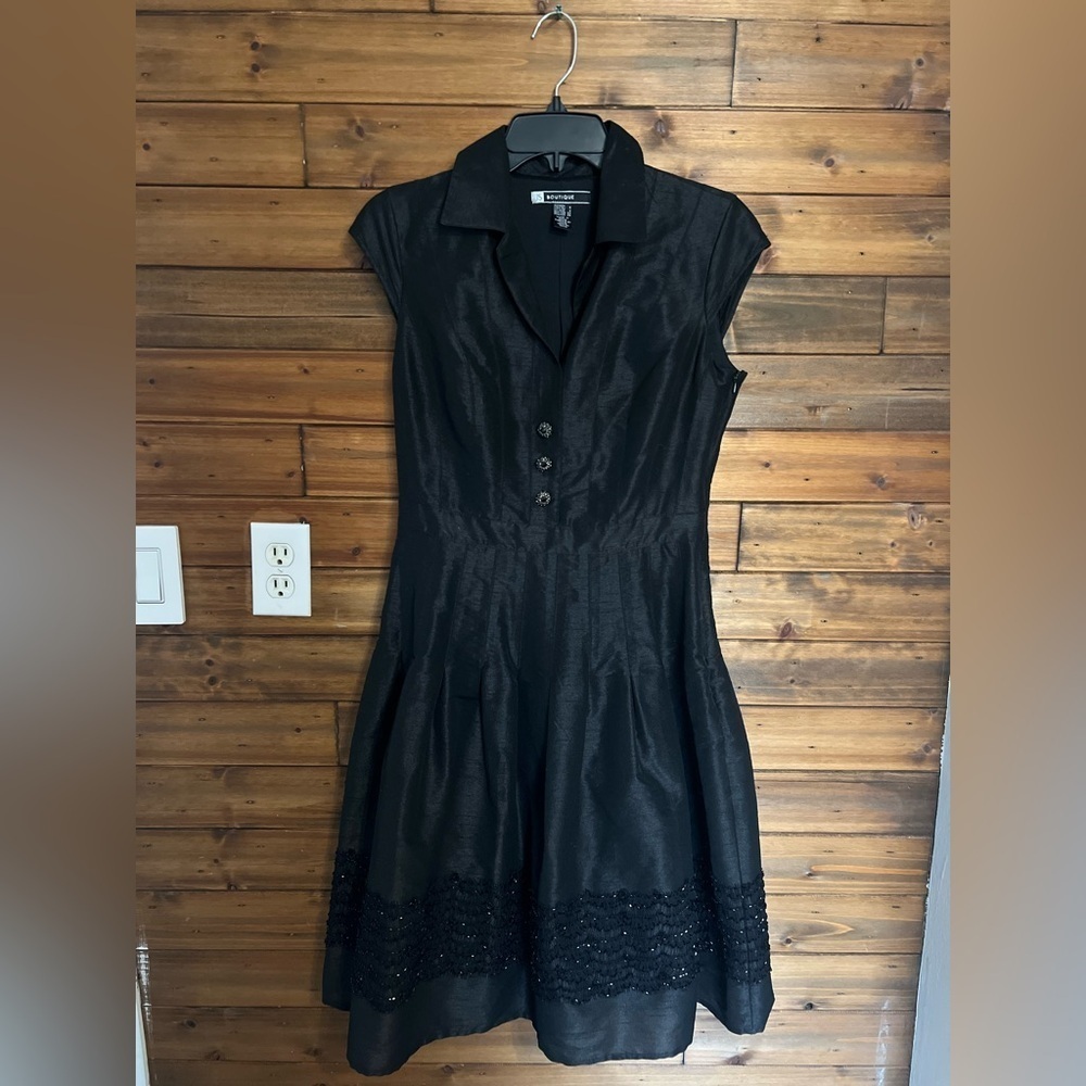JS Boutique vintage elegant timeless little black dress size 6 - Picture 2 of 10